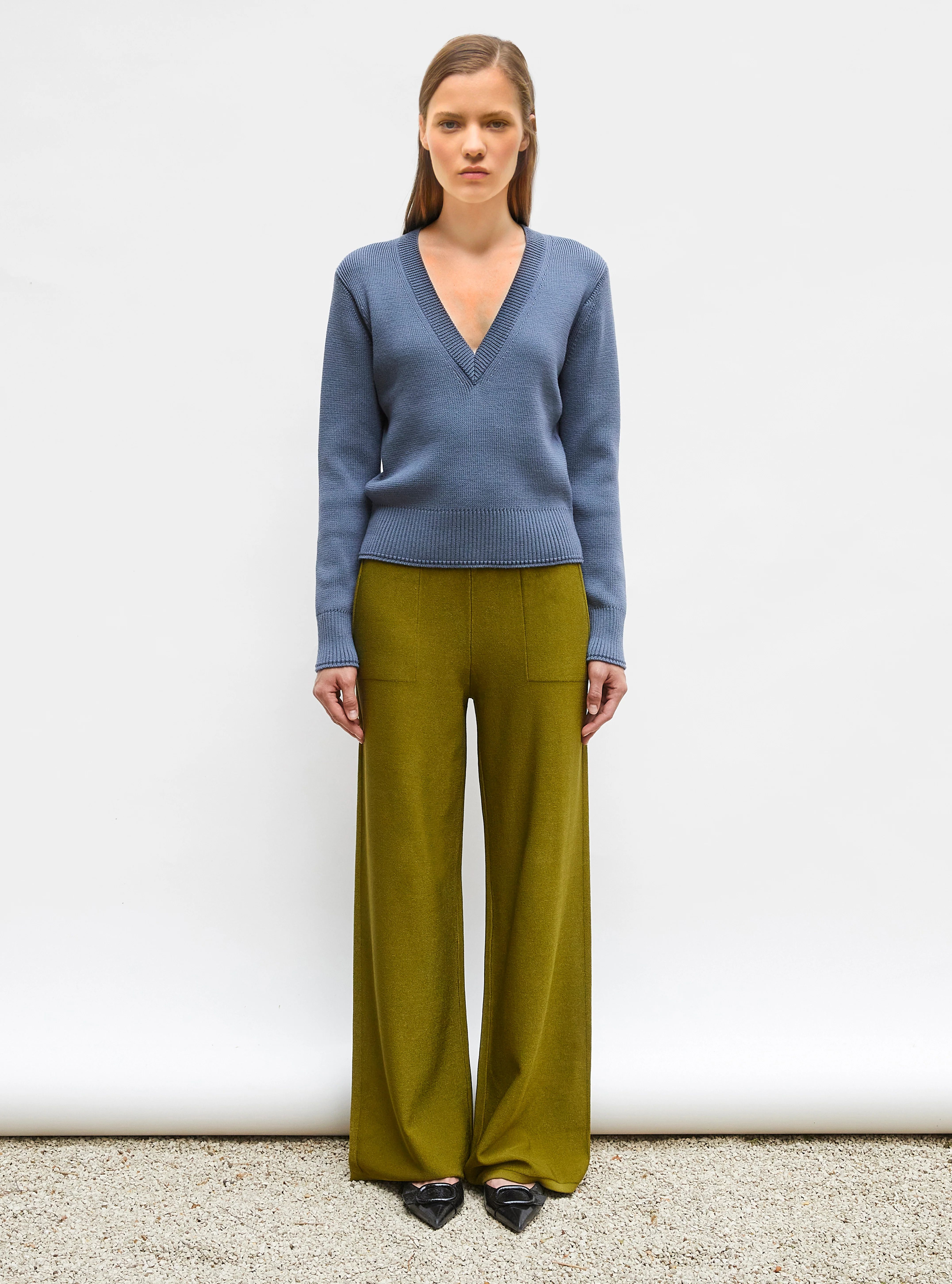 pantalons fluides en maille